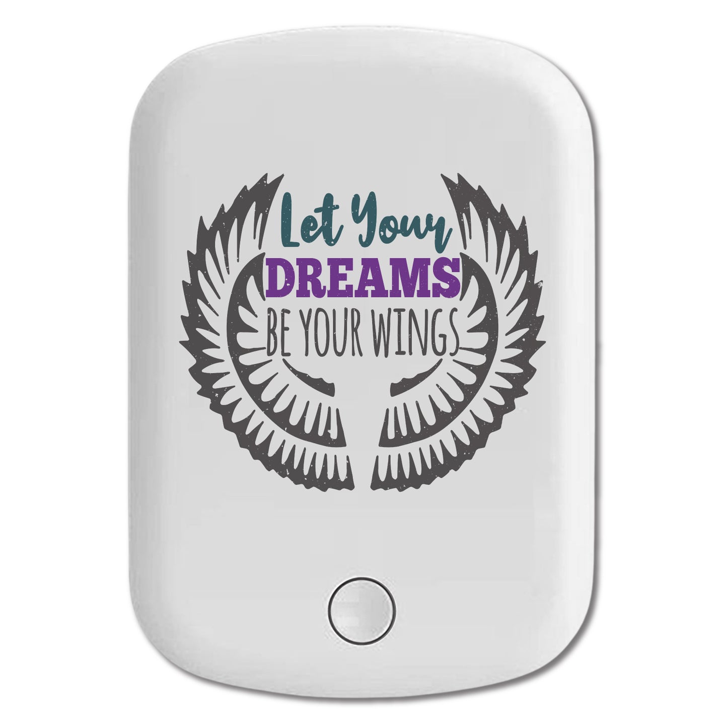 DistinctInk Magnetic Battery Pack, Wireless Portable Charger with USB-C Cable, Compatible with MagSafe iPhone 14 / 13 / 12 Series - Let Dreams Be Wings