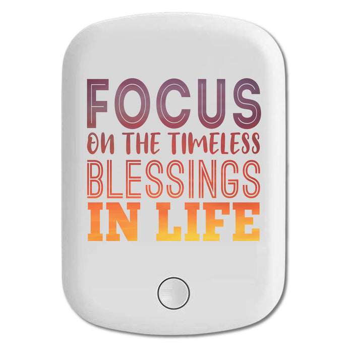 DistinctInk Magnetic Battery Pack, Wireless Portable Charger with USB-C Cable, Compatible with MagSafe iPhone 14 / 13 / 12 Series - Focus On Timeless Blessings In Life