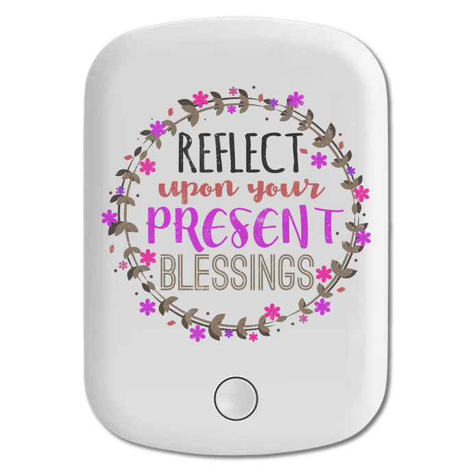DistinctInk Magnetic Battery Pack, Wireless Portable Charger with USB-C Cable, Compatible with MagSafe iPhone 14 / 13 / 12 Series - Reflect  Upon Your Present Blessings