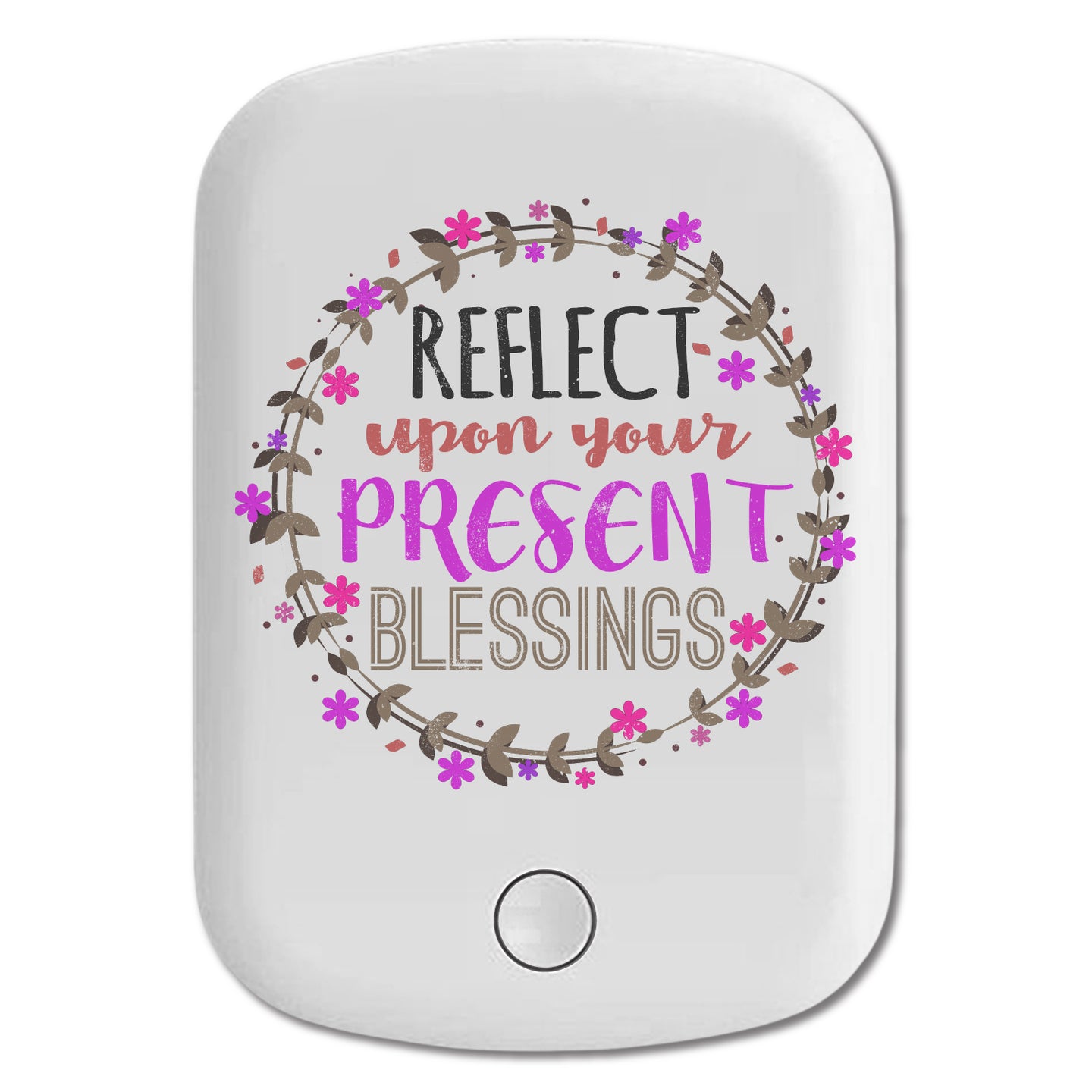 DistinctInk Magnetic Battery Pack, Wireless Portable Charger with USB-C Cable, Compatible with MagSafe iPhone 14 / 13 / 12 Series - Reflect  Upon Your Present Blessings