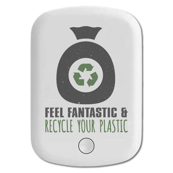 DistinctInk Magnetic Battery Pack, Wireless Portable Charger with USB-C Cable, Compatible with MagSafe iPhone 14 / 13 / 12 Series - Feel Fantastic Recycle Plastic