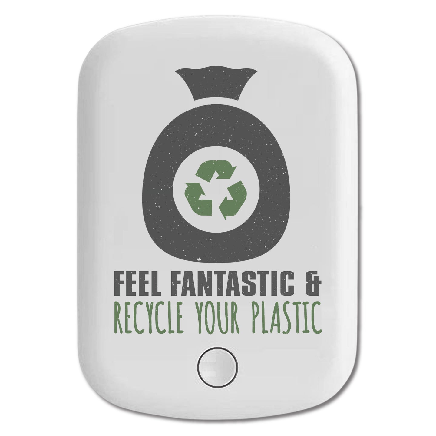 DistinctInk Magnetic Battery Pack, Wireless Portable Charger with USB-C Cable, Compatible with MagSafe iPhone 14 / 13 / 12 Series - Feel Fantastic Recycle Plastic