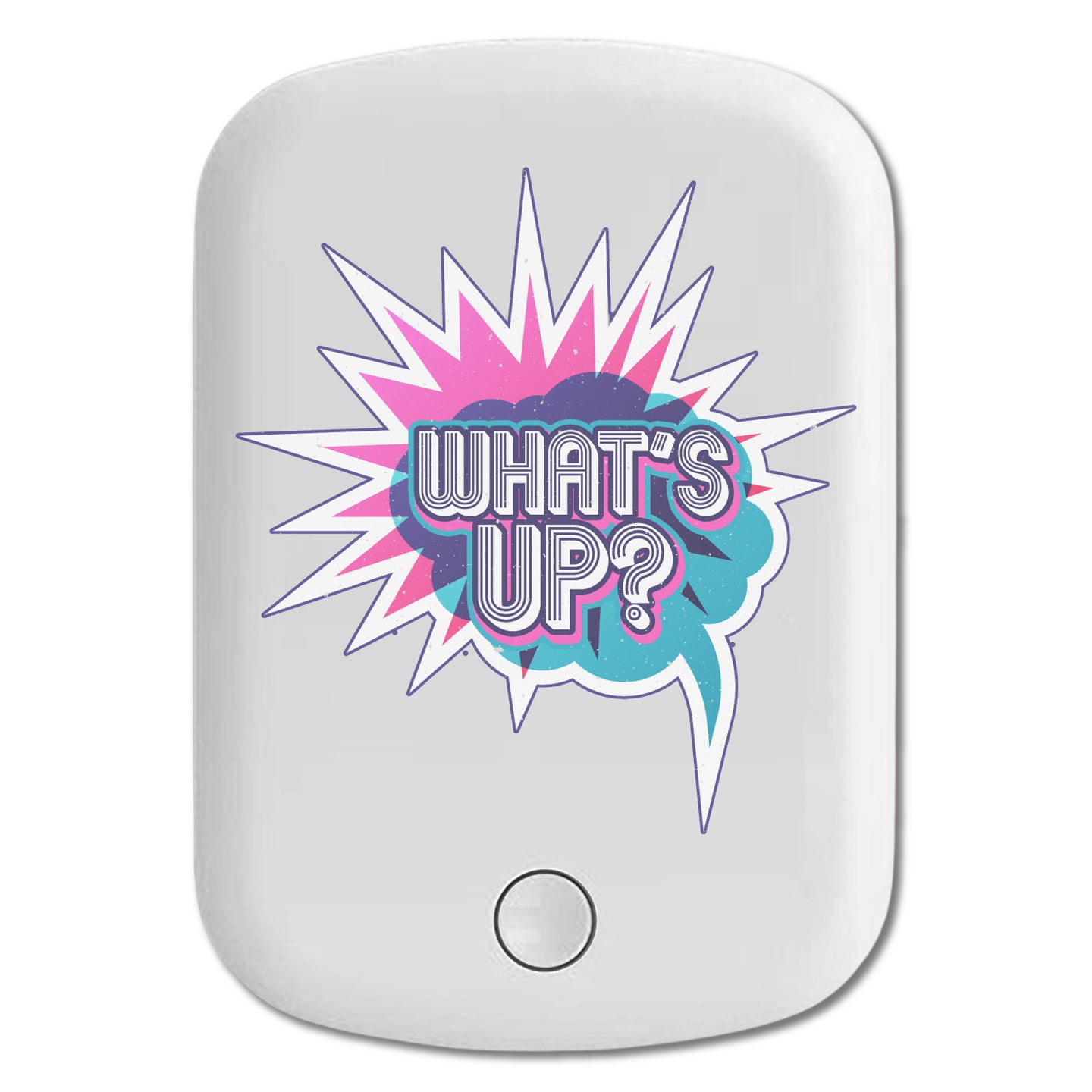 DistinctInk Magnetic Battery Pack, Wireless Portable Charger with USB-C Cable, Compatible with MagSafe iPhone 14 / 13 / 12 Series - What's Up