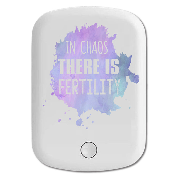 DistinctInk Magnetic Battery Pack, Wireless Portable Charger with USB-C Cable, Compatible with MagSafe iPhone 14 / 13 / 12 Series - In Chaos There Is Fertility