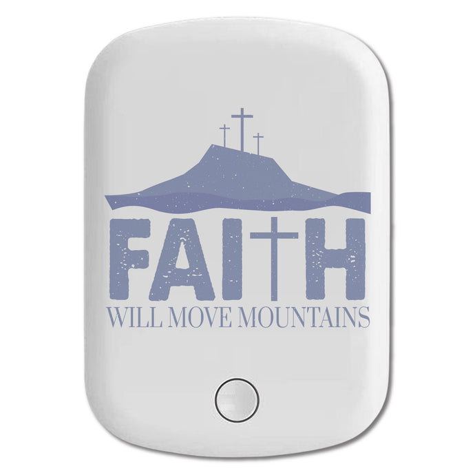 DistinctInk Magnetic Battery Pack, Wireless Portable Charger with USB-C Cable, Compatible with MagSafe iPhone 14 / 13 / 12 Series - Faith Move Mountains