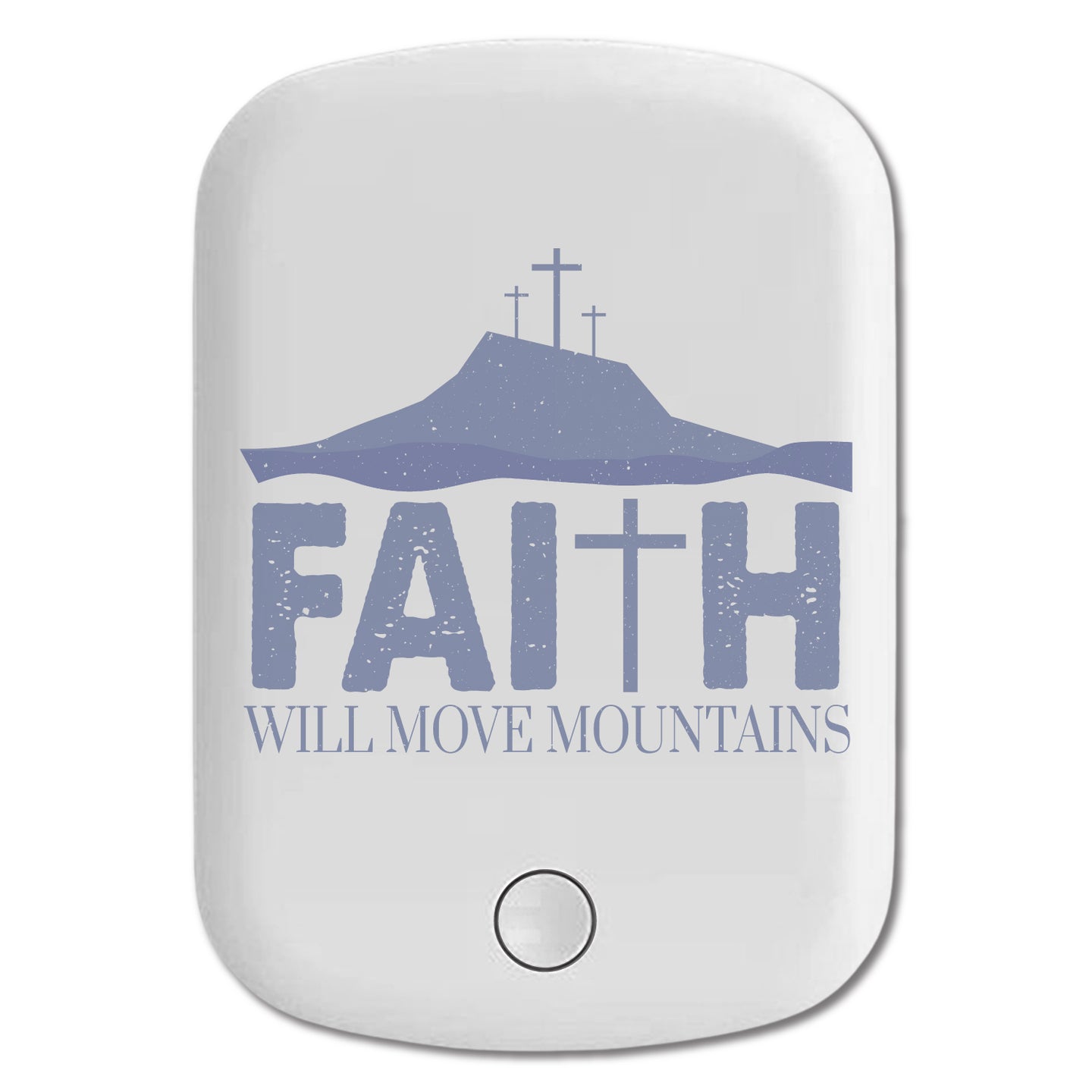 DistinctInk Magnetic Battery Pack, Wireless Portable Charger with USB-C Cable, Compatible with MagSafe iPhone 14 / 13 / 12 Series - Faith Move Mountains