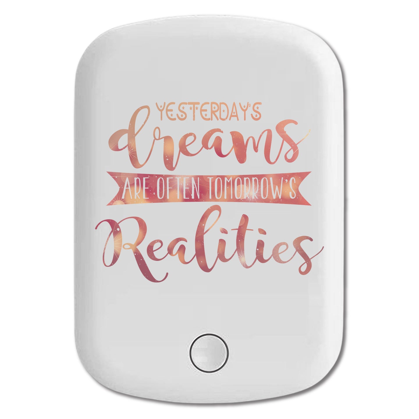 DistinctInk Magnetic Battery Pack, Wireless Portable Charger with USB-C Cable, Compatible with MagSafe iPhone 14 / 13 / 12 Series - Yesterday's Dreams Tomorrow's Realities