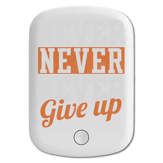 DistinctInk Magnetic Battery Pack, Wireless Portable Charger with USB-C Cable, Compatible with MagSafe iPhone 14 / 13 / 12 Series - Never Never Never Give Up
