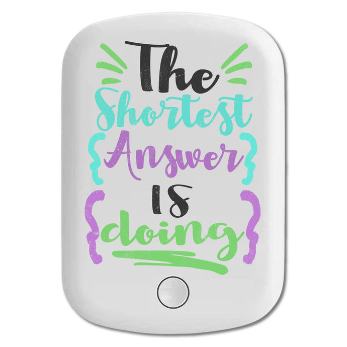 DistinctInk Magnetic Battery Pack, Wireless Portable Charger with USB-C Cable, Compatible with MagSafe iPhone 14 / 13 / 12 Series - The Shortest Answer Is Doing