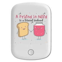 DistinctInk Magnetic Battery Pack, Wireless Portable Charger with USB-C Cable, Compatible with MagSafe iPhone 14 / 13 / 12 Series - Friend In Need Friend Indeed