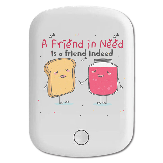 DistinctInk Magnetic Battery Pack, Wireless Portable Charger with USB-C Cable, Compatible with MagSafe iPhone 14 / 13 / 12 Series - Friend In Need Friend Indeed
