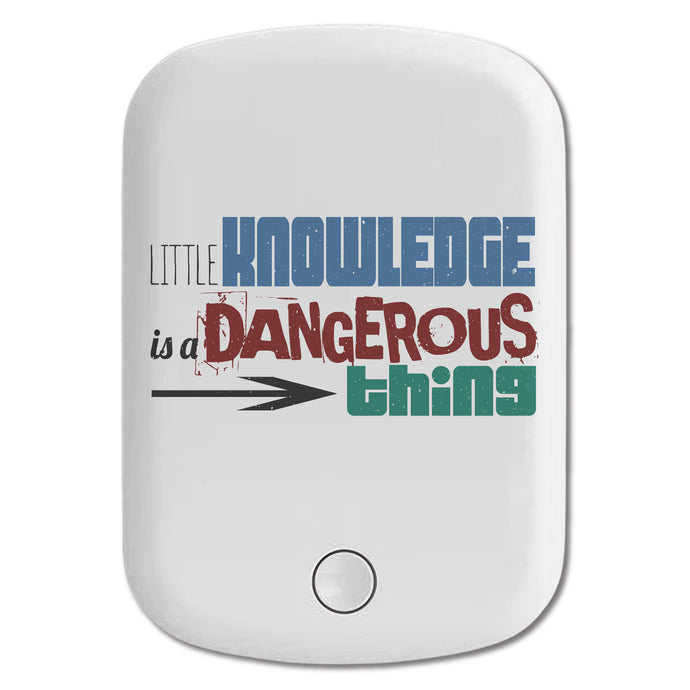 DistinctInk Magnetic Battery Pack, Wireless Portable Charger with USB-C Cable, Compatible with MagSafe iPhone 14 / 13 / 12 Series - Little Knowledge Dangerous Thing