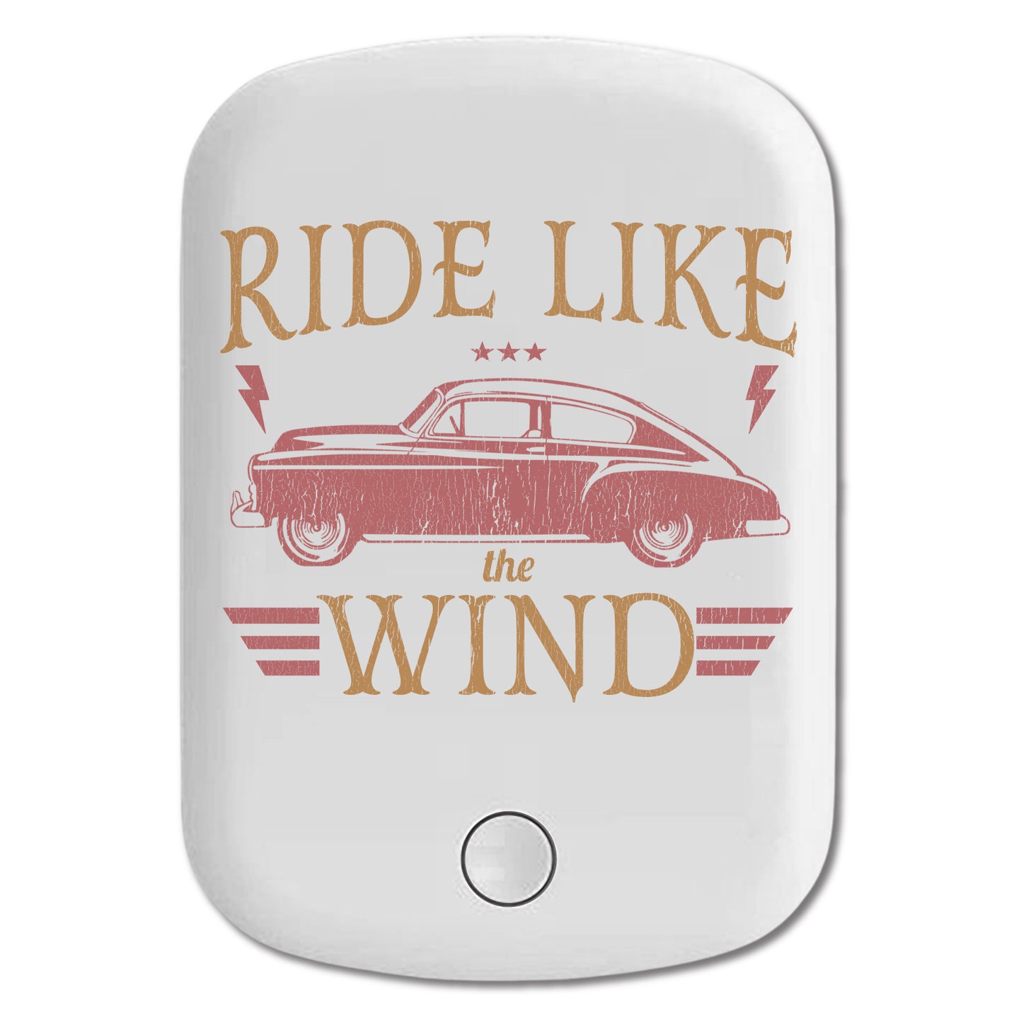 DistinctInk Magnetic Battery Pack, Wireless Portable Charger with USB-C Cable, Compatible with MagSafe iPhone 14 / 13 / 12 Series - Ride Like The Wind