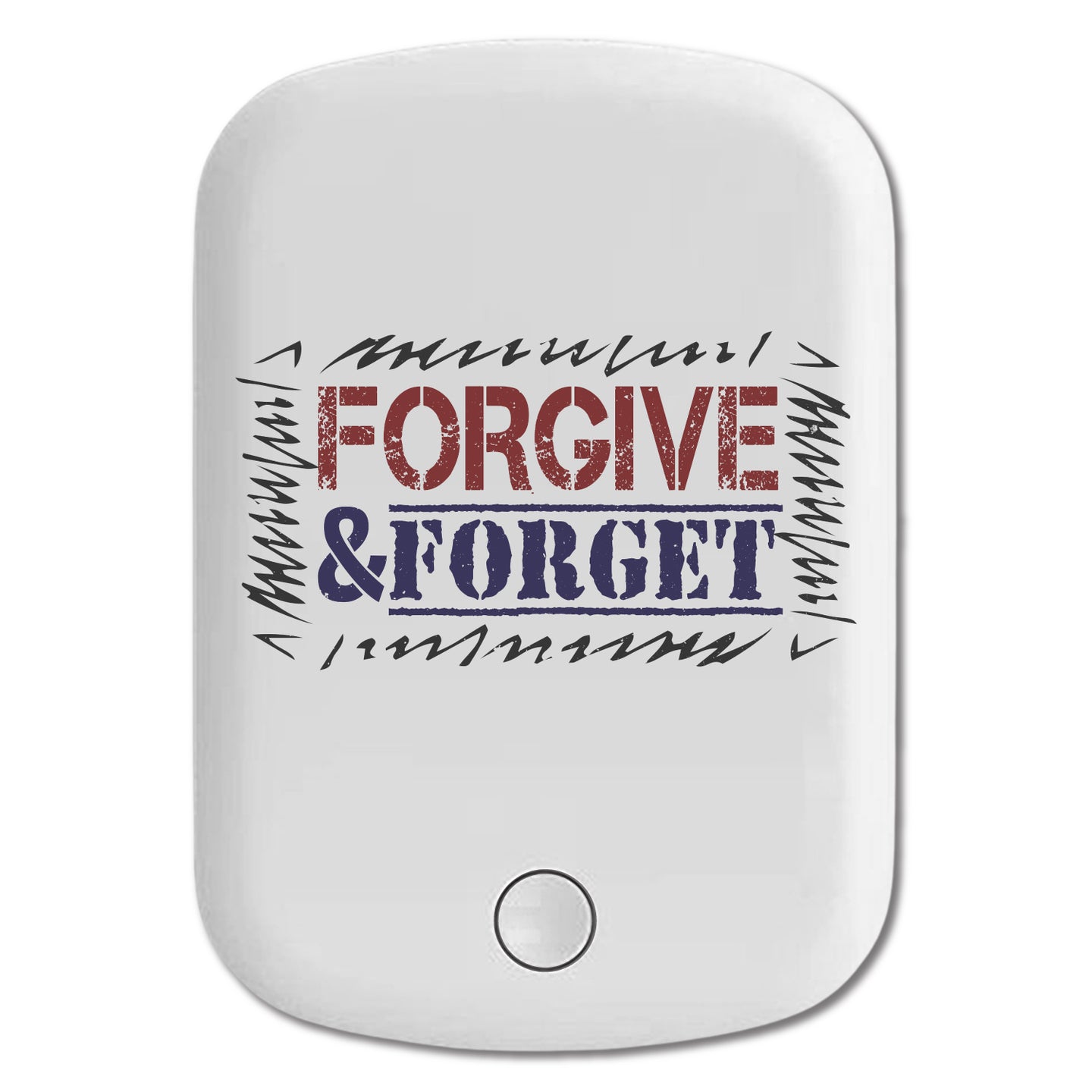 DistinctInk Magnetic Battery Pack, Wireless Portable Charger with USB-C Cable, Compatible with MagSafe iPhone 14 / 13 / 12 Series - Forgive And Forget