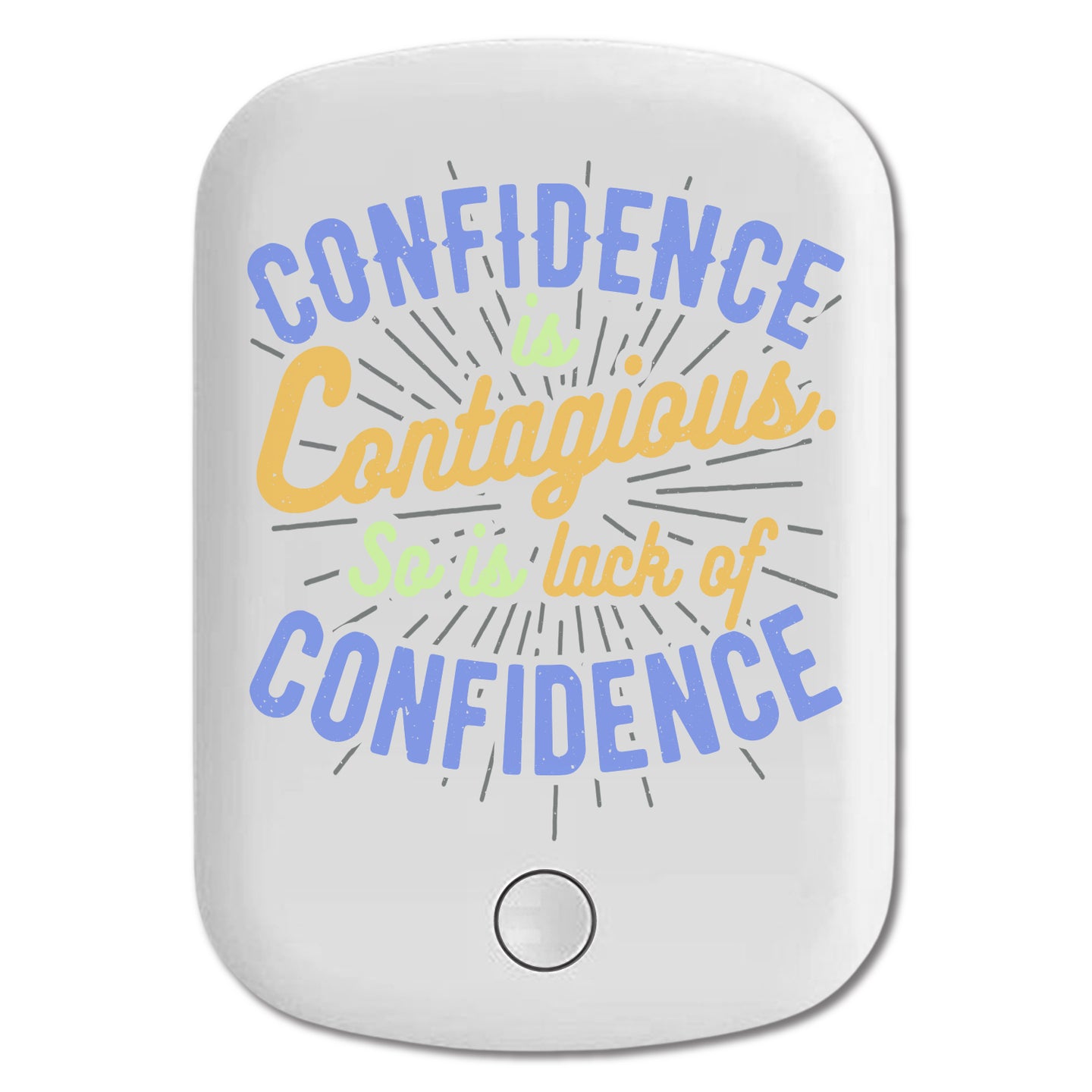 DistinctInk Magnetic Battery Pack, Wireless Portable Charger with USB-C Cable, Compatible with MagSafe iPhone 14 / 13 / 12 Series - Confidence Contagious