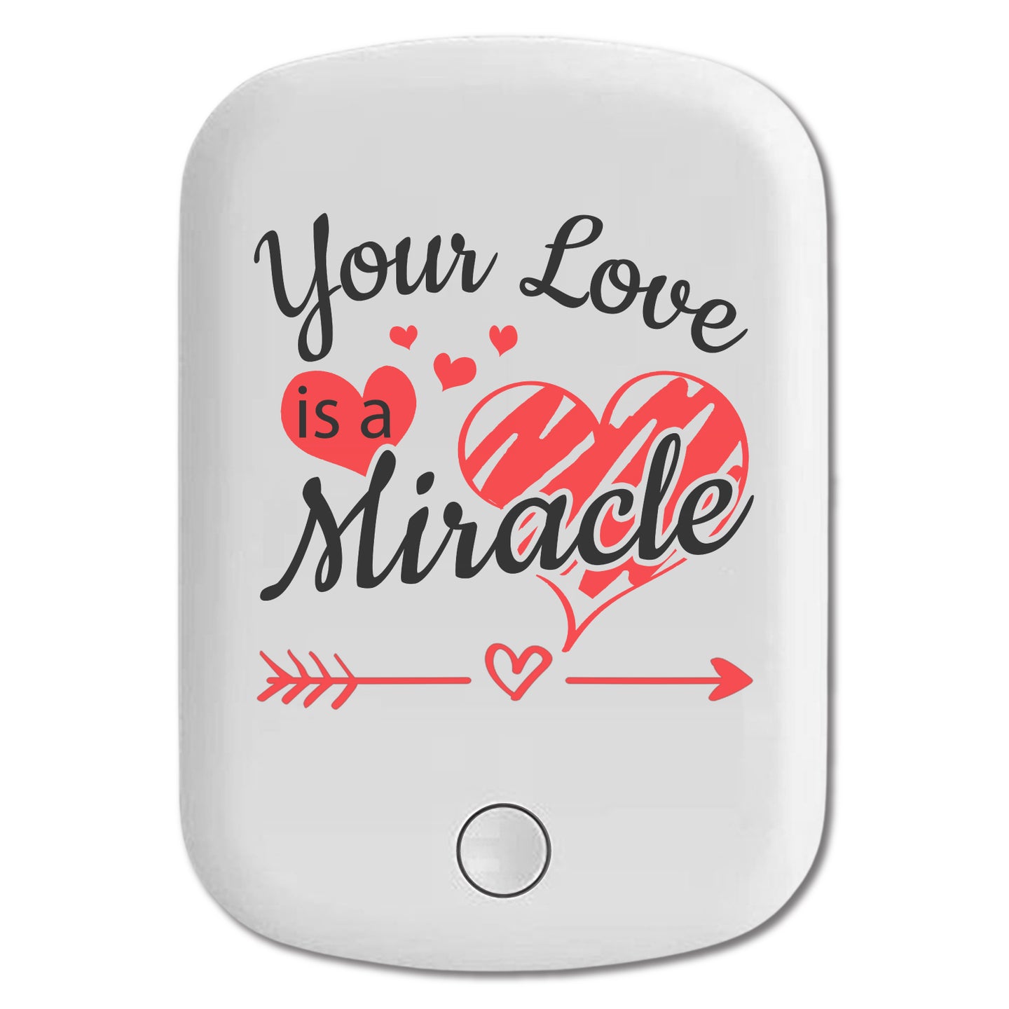 DistinctInk Magnetic Battery Pack, Wireless Portable Charger with USB-C Cable, Compatible with MagSafe iPhone 14 / 13 / 12 Series - Your Love Is A Miracle