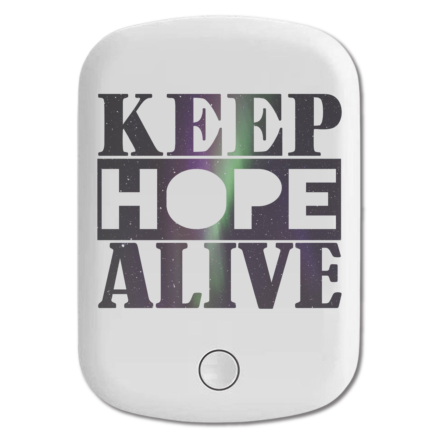 DistinctInk Magnetic Battery Pack, Wireless Portable Charger with USB-C Cable, Compatible with MagSafe iPhone 14 / 13 / 12 Series - Keep Hope Alive