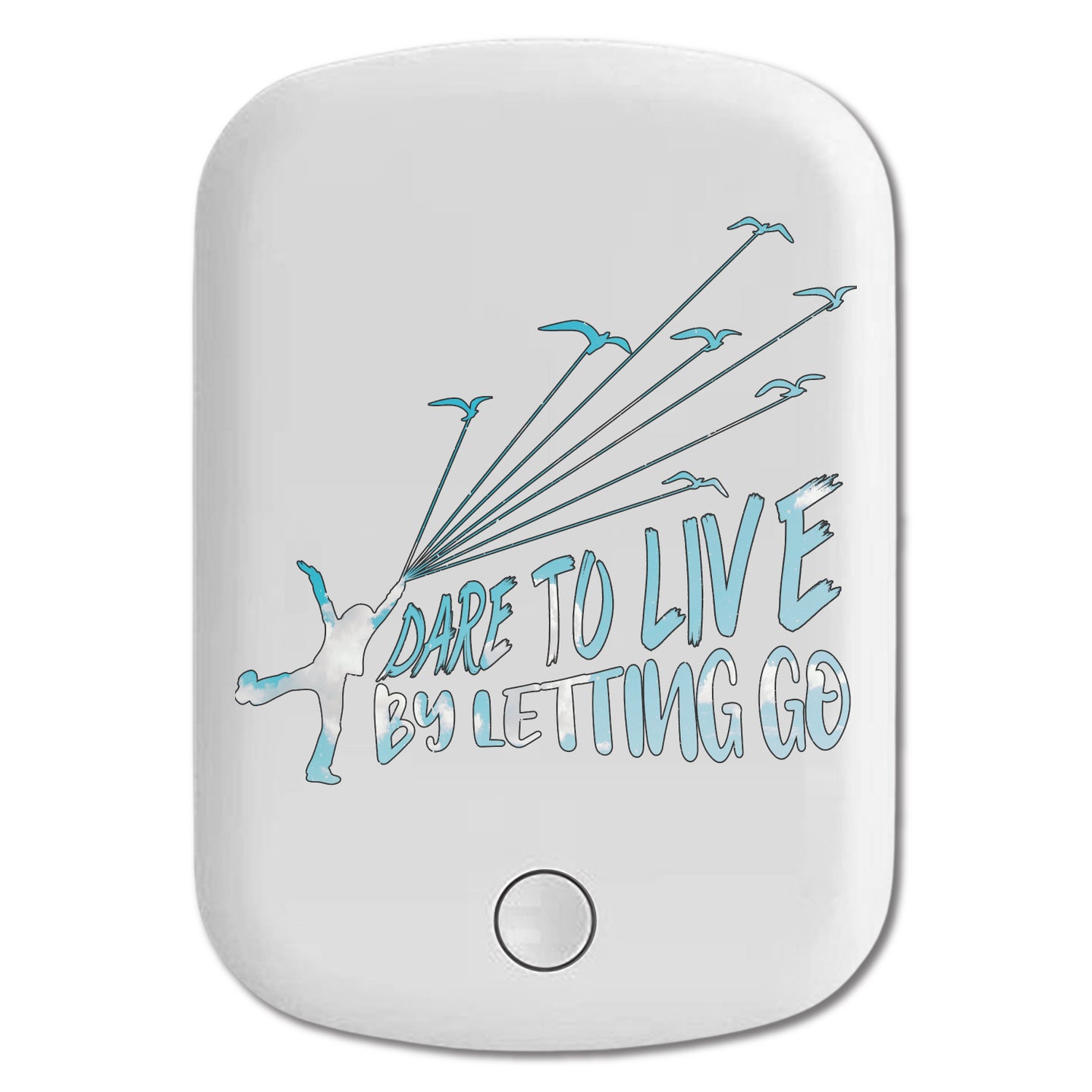 DistinctInk Magnetic Battery Pack, Wireless Portable Charger with USB-C Cable, Compatible with MagSafe iPhone 14 / 13 / 12 Series - Live Letting Go