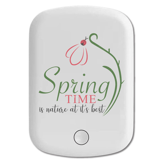 DistinctInk Magnetic Battery Pack, Wireless Portable Charger with USB-C Cable, Compatible with MagSafe iPhone 14 / 13 / 12 Series - Spring Time Nature At Best