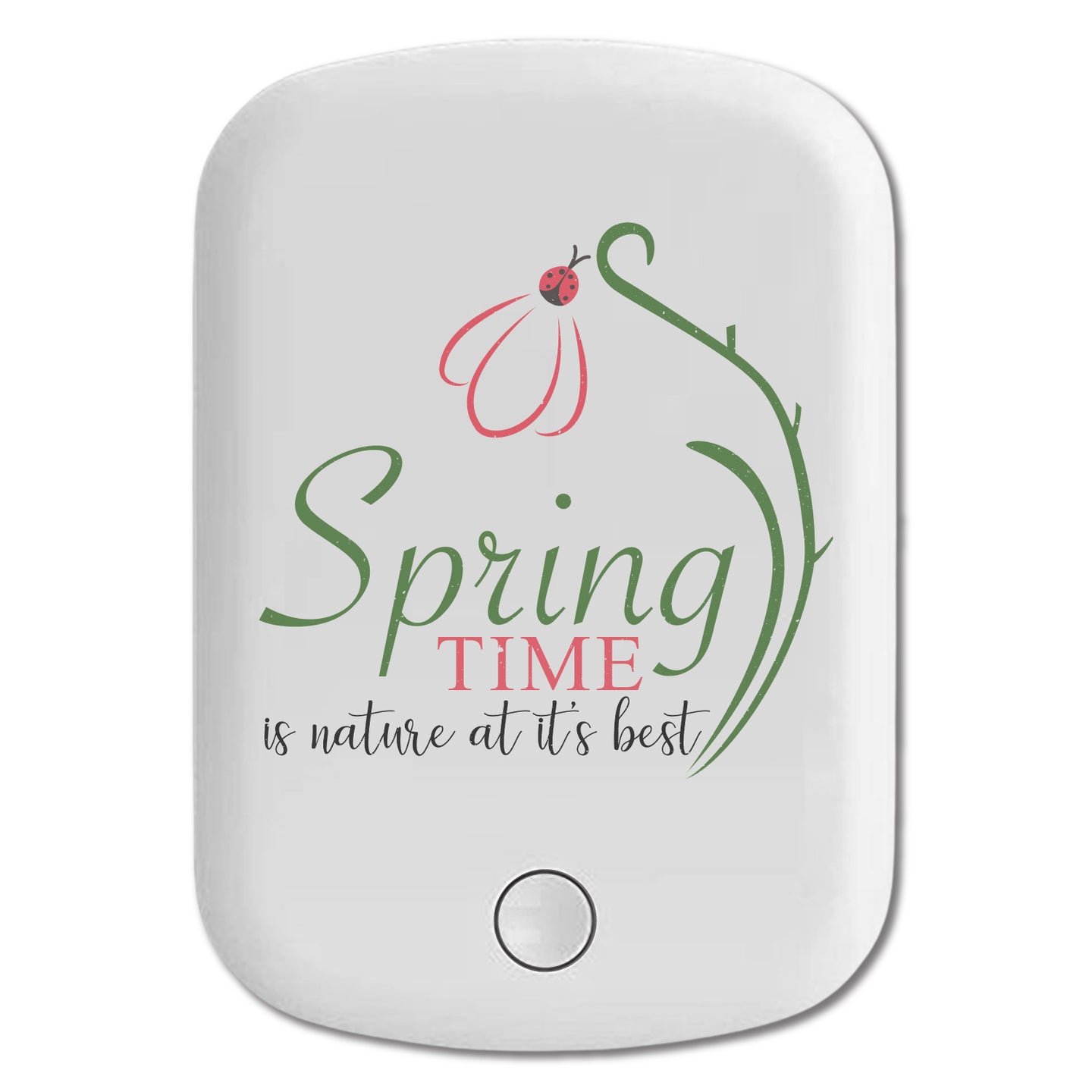 DistinctInk Magnetic Battery Pack, Wireless Portable Charger with USB-C Cable, Compatible with MagSafe iPhone 14 / 13 / 12 Series - Spring Time Nature At Best