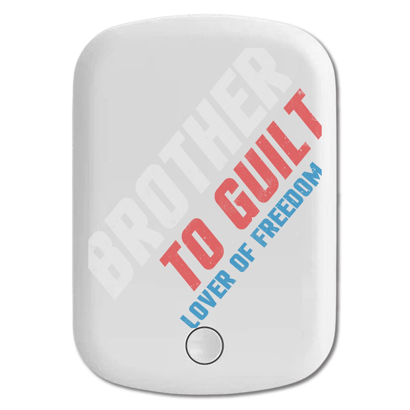 DistinctInk Magnetic Battery Pack, Wireless Portable Charger with USB-C Cable, Compatible with MagSafe iPhone 14 / 13 / 12 Series - Brother To Guilt Lover Of Freedom