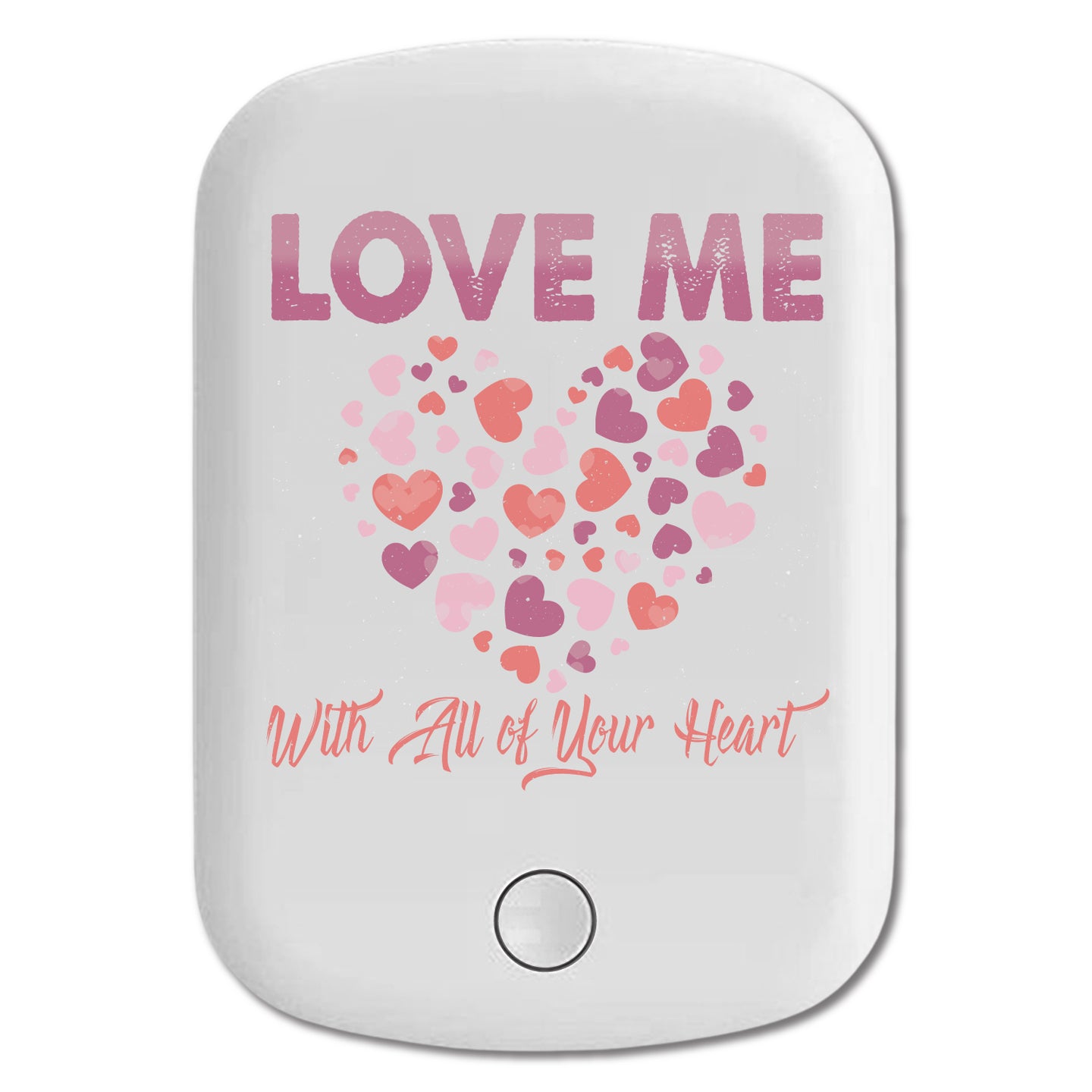 DistinctInk Magnetic Battery Pack, Wireless Portable Charger with USB-C Cable, Compatible with MagSafe iPhone 14 / 13 / 12 Series - Love Me With All Your Heart