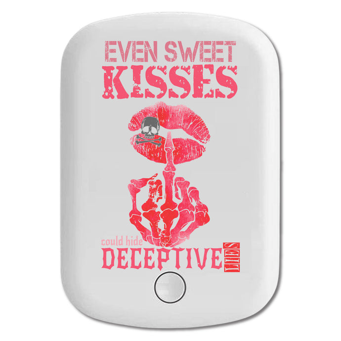 DistinctInk Magnetic Battery Pack, Wireless Portable Charger with USB-C Cable, Compatible with MagSafe iPhone 14 / 13 / 12 Series - Sweet Kisses Deceptive Souls