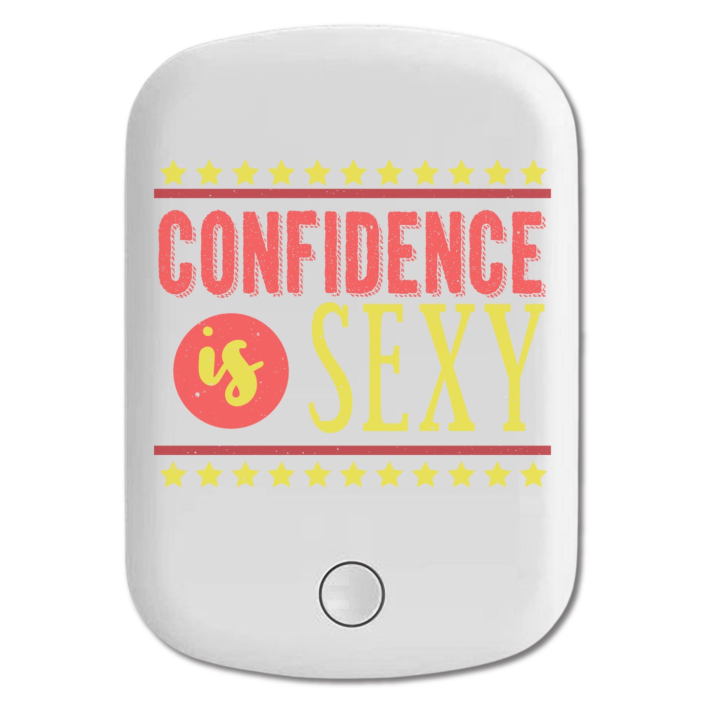 DistinctInk Magnetic Battery Pack, Wireless Portable Charger with USB-C Cable, Compatible with MagSafe iPhone 14 / 13 / 12 Series - Confidence Is Sexy
