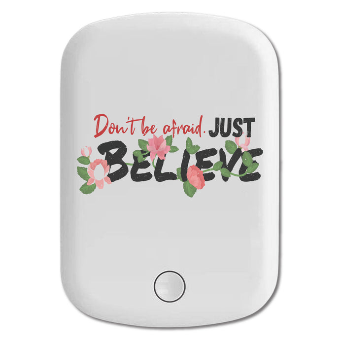 DistinctInk Magnetic Battery Pack, Wireless Portable Charger with USB-C Cable, Compatible with MagSafe iPhone 14 / 13 / 12 Series - Don't Be Afraid Believe