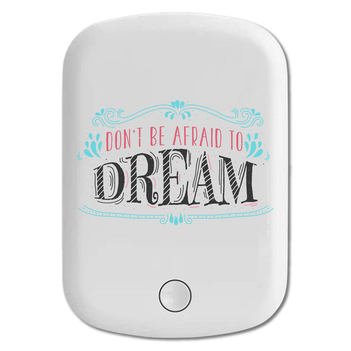 DistinctInk Magnetic Battery Pack, Wireless Portable Charger with USB-C Cable, Compatible with MagSafe iPhone 14 / 13 / 12 Series - Don't Be Afraid To Dream