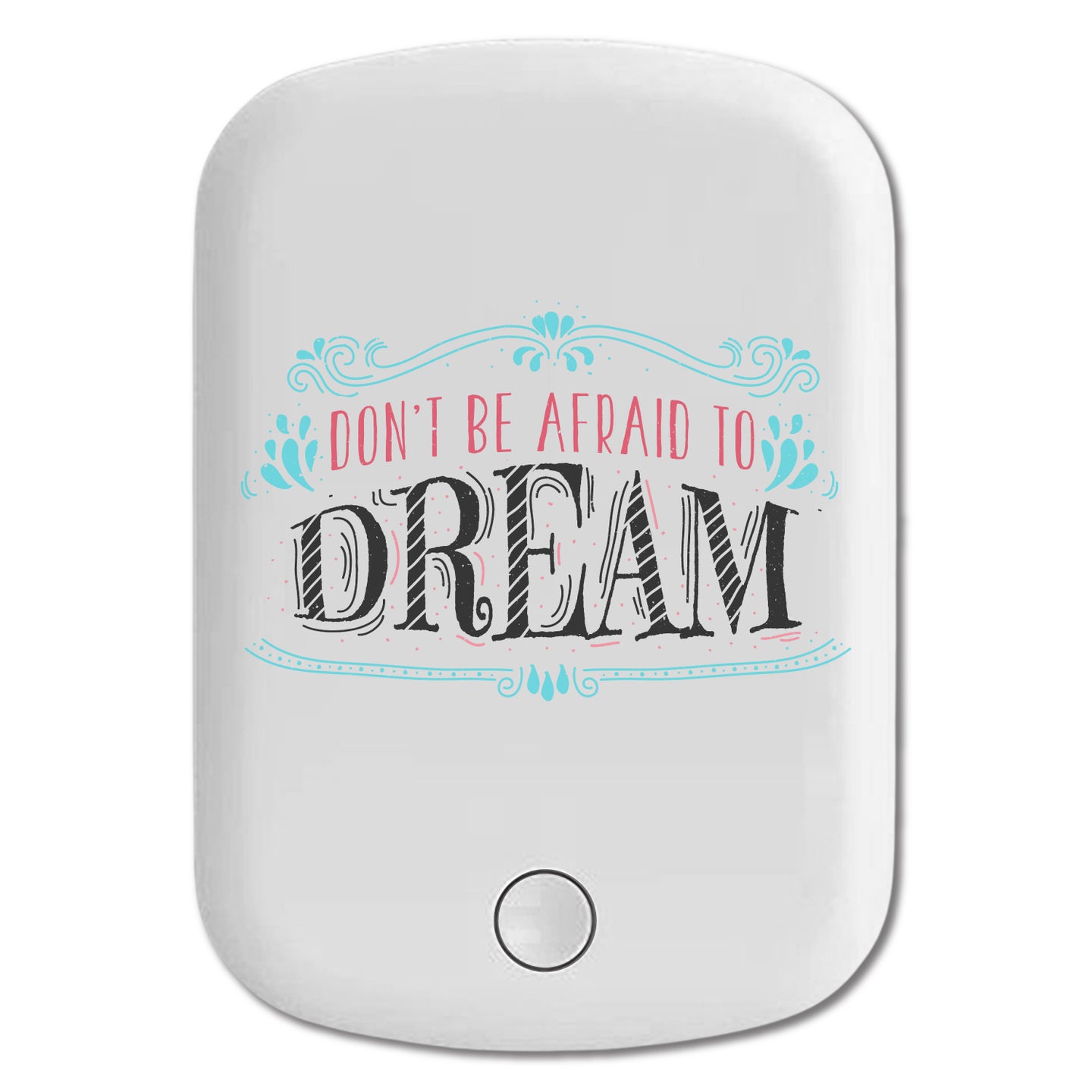 DistinctInk Magnetic Battery Pack, Wireless Portable Charger with USB-C Cable, Compatible with MagSafe iPhone 14 / 13 / 12 Series - Don't Be Afraid To Dream