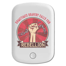 DistinctInk Magnetic Battery Pack, Wireless Portable Charger with USB-C Cable, Compatible with MagSafe iPhone 14 / 13 / 12 Series - Bravery Calls For Rebellion