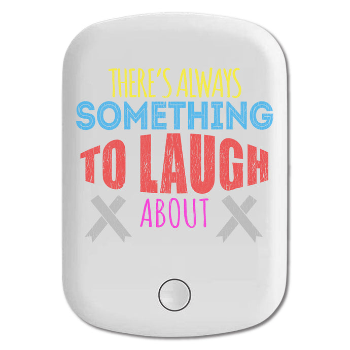 DistinctInk Magnetic Battery Pack, Wireless Portable Charger with USB-C Cable, Compatible with MagSafe iPhone 14 / 13 / 12 Series - There's Always Something To Laugh About