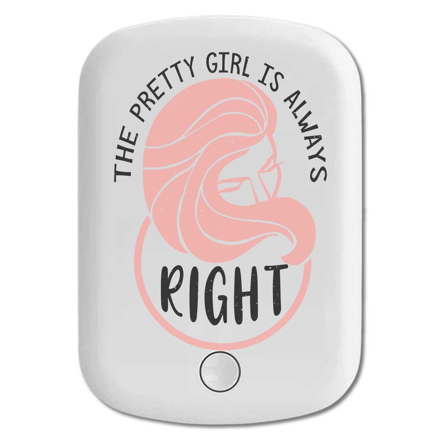 DistinctInk Magnetic Battery Pack, Wireless Portable Charger with USB-C Cable, Compatible with MagSafe iPhone 14 / 13 / 12 Series - Pretty Girl Always Right