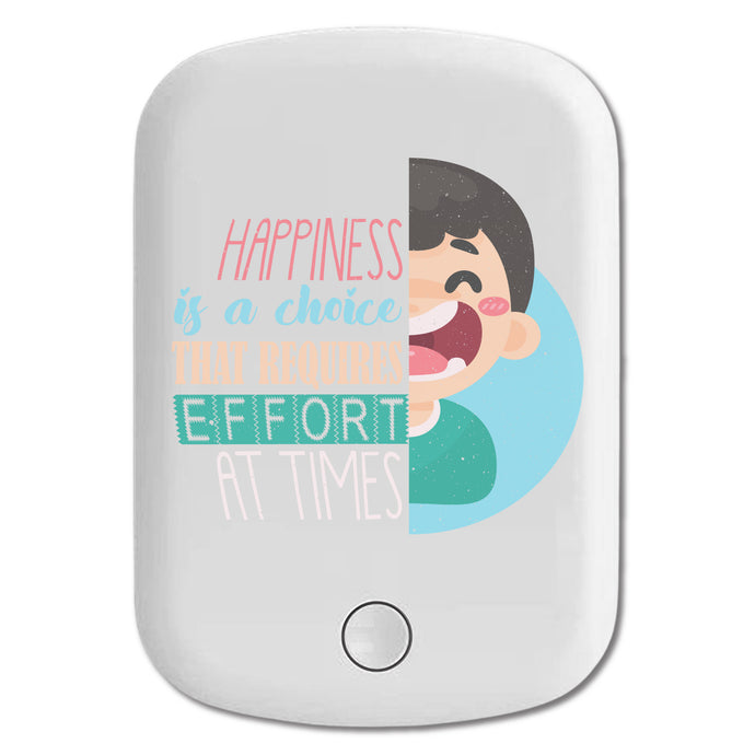 DistinctInk Magnetic Battery Pack, Wireless Portable Charger with USB-C Cable, Compatible with MagSafe iPhone 14 / 13 / 12 Series - Happiness Choice Requires Effort