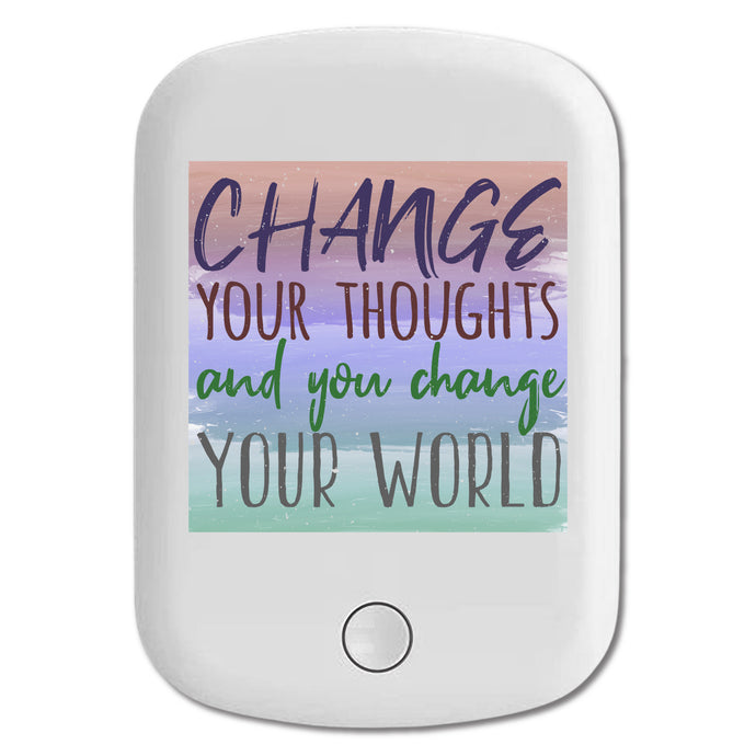 DistinctInk Magnetic Battery Pack, Wireless Portable Charger with USB-C Cable, Compatible with MagSafe iPhone 14 / 13 / 12 Series - Change Thoughts Change World