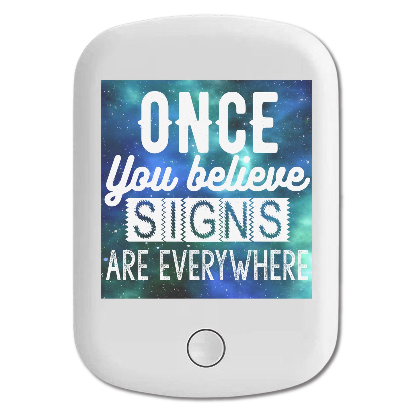 DistinctInk Magnetic Battery Pack, Wireless Portable Charger with USB-C Cable, Compatible with MagSafe iPhone 14 / 13 / 12 Series - Once Believe Signs Everywhere