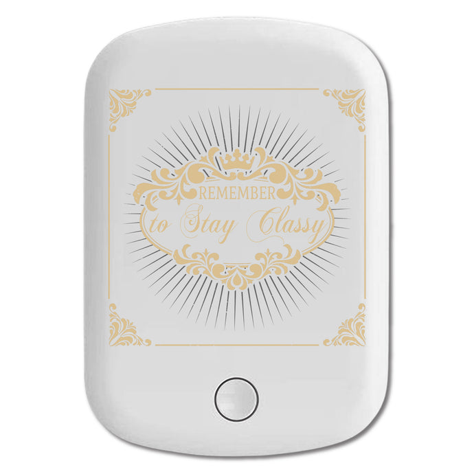 DistinctInk Magnetic Battery Pack, Wireless Portable Charger with USB-C Cable, Compatible with MagSafe iPhone 14 / 13 / 12 Series - Remember To Stay Classy