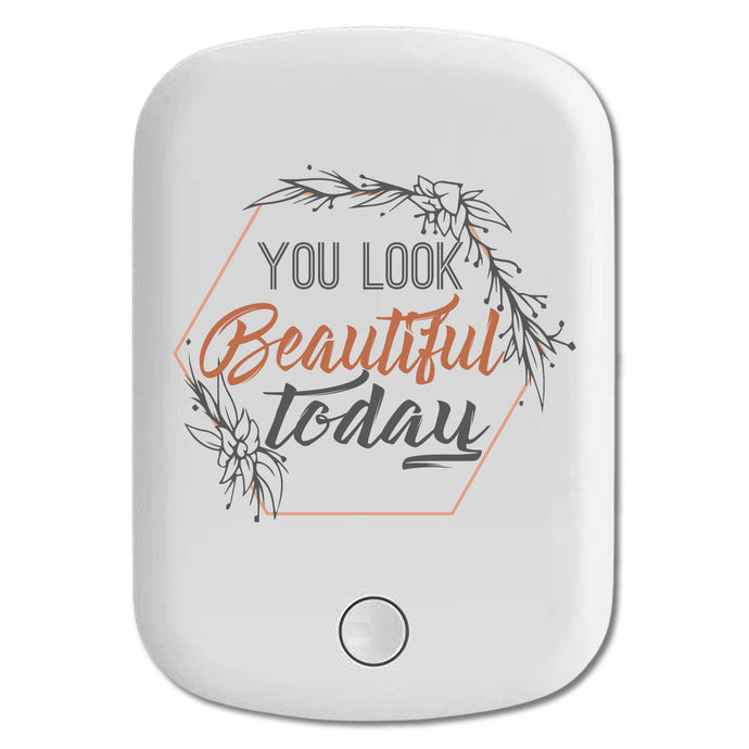 DistinctInk Magnetic Battery Pack, Wireless Portable Charger with USB-C Cable, Compatible with MagSafe iPhone 14 / 13 / 12 Series - You Look Beautiful Today