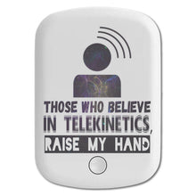 DistinctInk Magnetic Battery Pack, Wireless Portable Charger with USB-C Cable, Compatible with MagSafe iPhone 14 / 13 / 12 Series - Believe Telekinetics Raise Hand