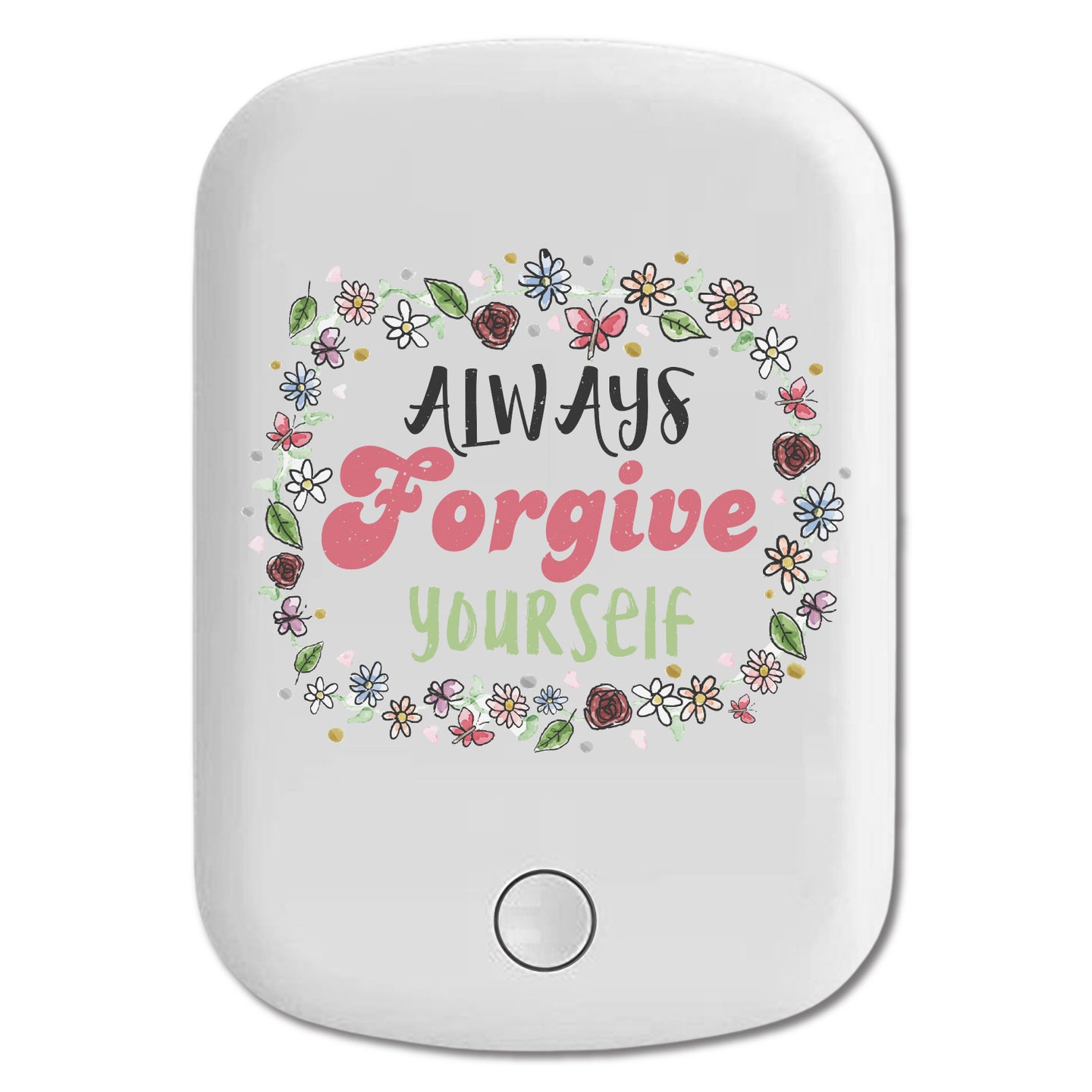 DistinctInk Magnetic Battery Pack, Wireless Portable Charger with USB-C Cable, Compatible with MagSafe iPhone 14 / 13 / 12 Series - Always Forgive Yourself