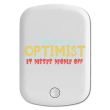 DistinctInk Magnetic Battery Pack, Wireless Portable Charger with USB-C Cable, Compatible with MagSafe iPhone 14 / 13 / 12 Series - Optimism Pisses People Off