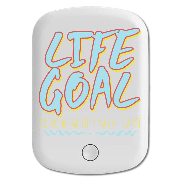DistinctInk Magnetic Battery Pack, Wireless Portable Charger with USB-C Cable, Compatible with MagSafe iPhone 14 / 13 / 12 Series - Life Goal: To Do What They Said I Can't