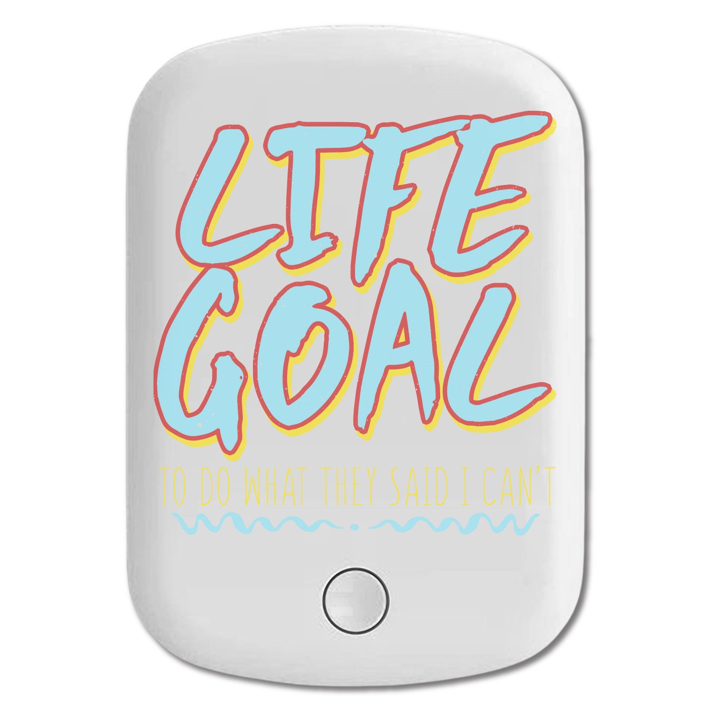 DistinctInk Magnetic Battery Pack, Wireless Portable Charger with USB-C Cable, Compatible with MagSafe iPhone 14 / 13 / 12 Series - Life Goal: To Do What They Said I Can't