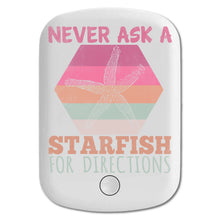 DistinctInk Magnetic Battery Pack, Wireless Portable Charger with USB-C Cable, Compatible with MagSafe iPhone 14 / 13 / 12 Series - Never Ask A Starfish For Directions