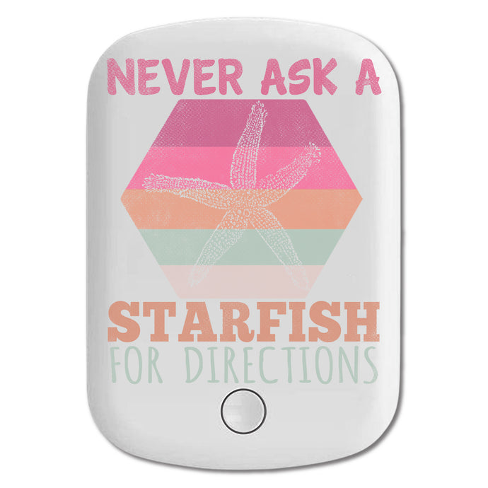 DistinctInk Magnetic Battery Pack, Wireless Portable Charger with USB-C Cable, Compatible with MagSafe iPhone 14 / 13 / 12 Series - Never Ask A Starfish For Directions