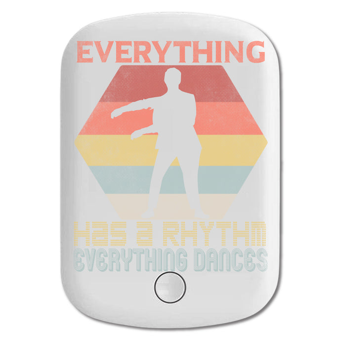 DistinctInk Magnetic Battery Pack, Wireless Portable Charger with USB-C Cable, Compatible with MagSafe iPhone 14 / 13 / 12 Series - Everything Has a Rhythm Everything Dances