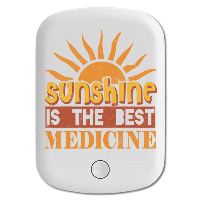 DistinctInk Magnetic Battery Pack, Wireless Portable Charger with USB-C Cable, Compatible with MagSafe iPhone 14 / 13 / 12 Series - Sunshine is The Best Medicine