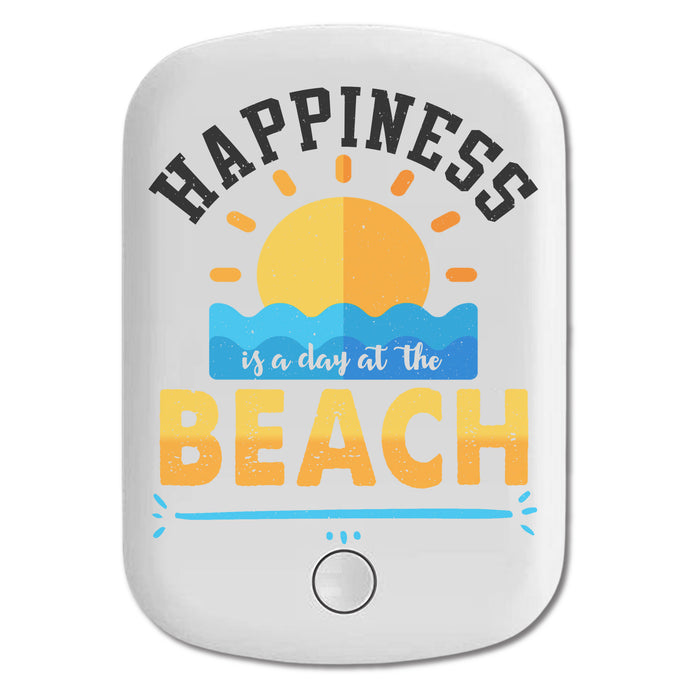 DistinctInk Magnetic Battery Pack, Wireless Portable Charger with USB-C Cable, Compatible with MagSafe iPhone 14 / 13 / 12 Series - Happiness Is A Day At The Beach