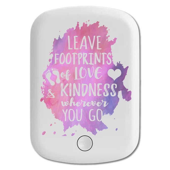 DistinctInk Magnetic Battery Pack, Wireless Portable Charger with USB-C Cable, Compatible with MagSafe iPhone 14 / 13 / 12 Series - Leave Footprints Of Love And Kindness